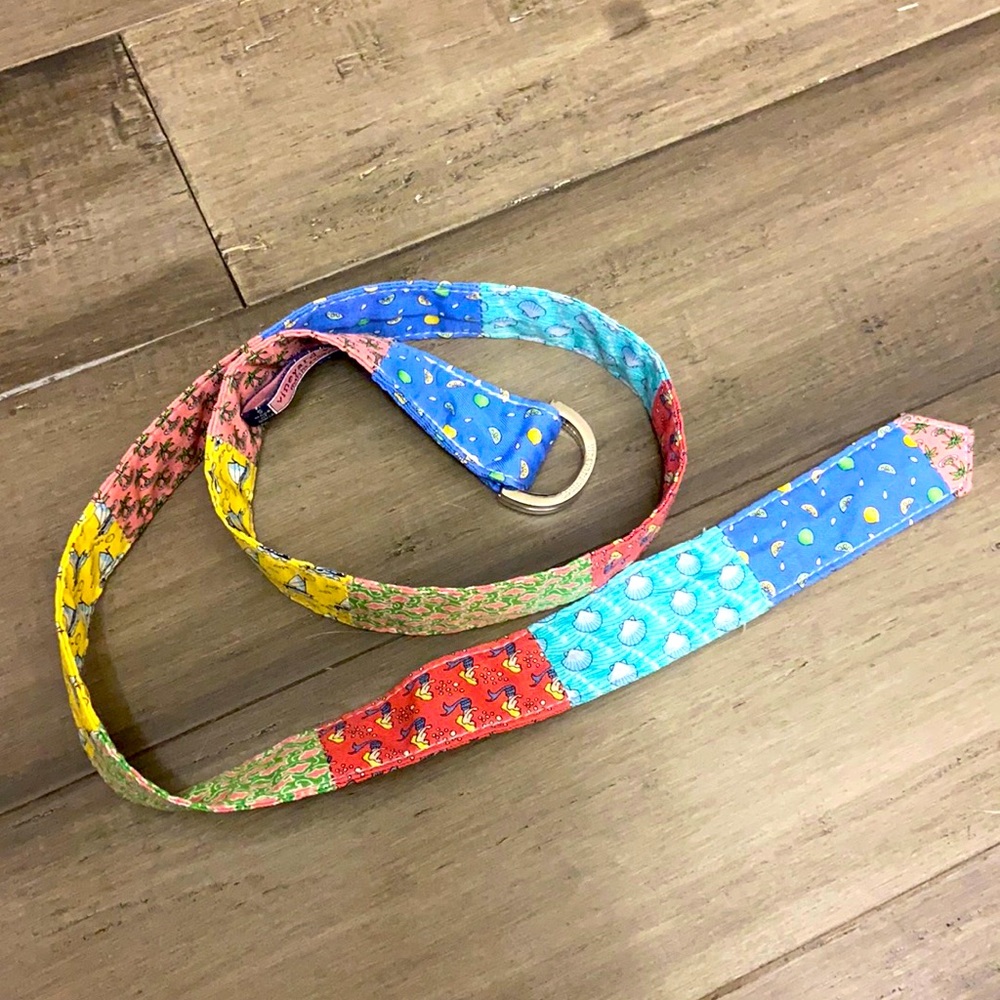 Vineyard vines silk dring belt patchwork